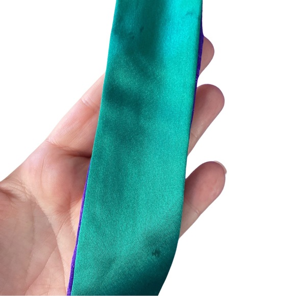 VINTAGE 80s VICTORIAS SECRET GOLD LABEL ROBE PURPLE SATIN ONE SIZE WOMENS - Picture 9 of 13